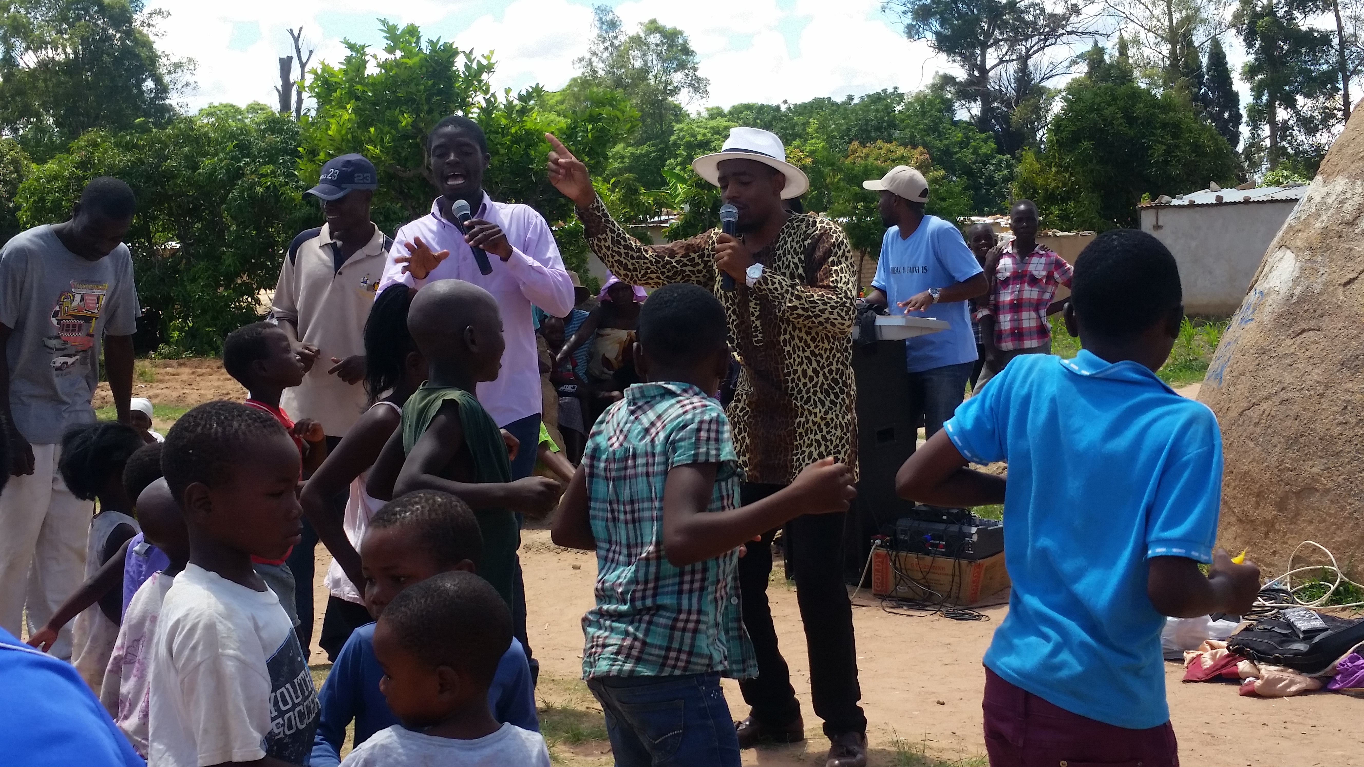 Brother Tonderai (aka Marly) leading in a song of praise