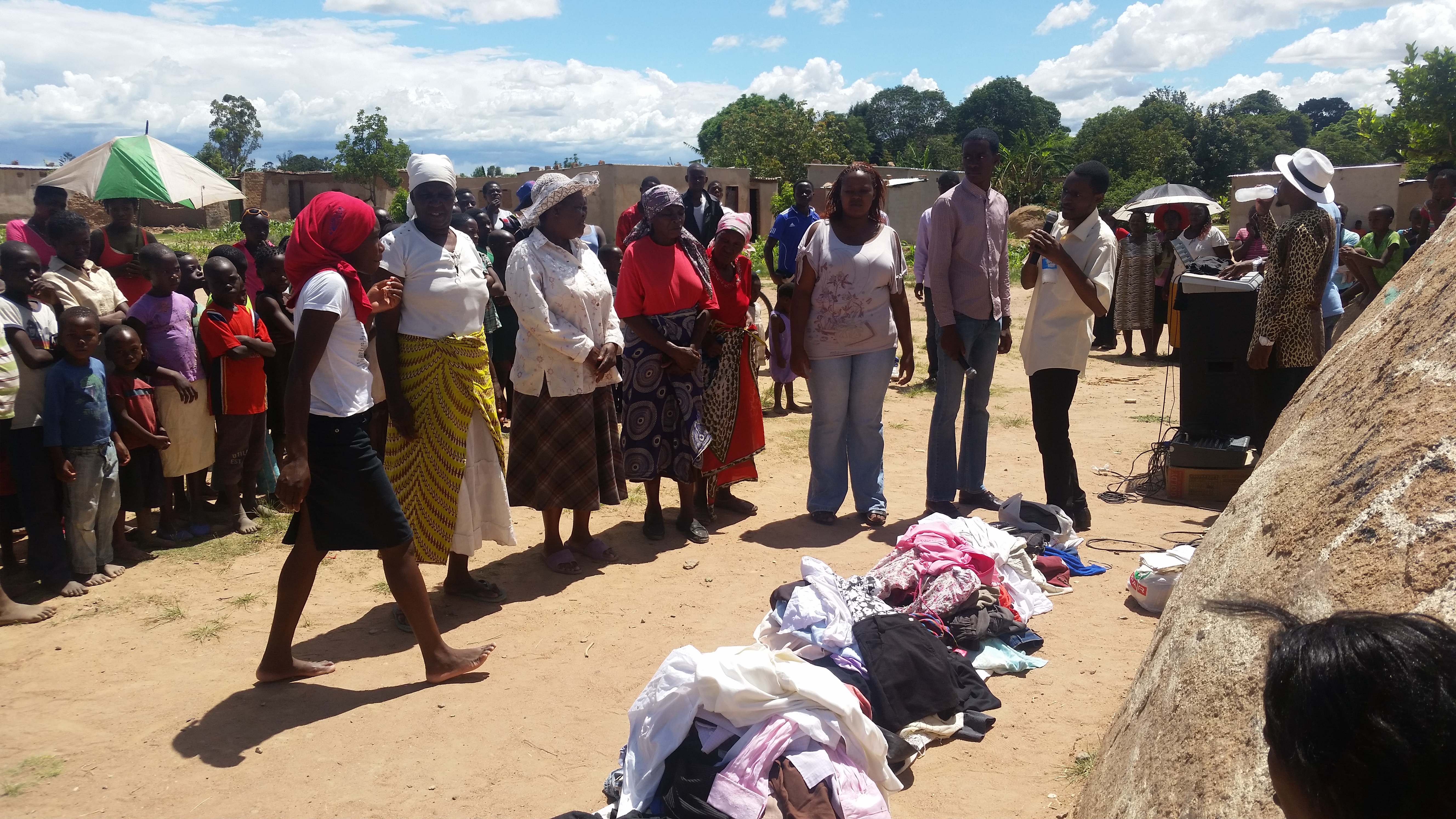 Recipients receiving a word of love to accompany our donation